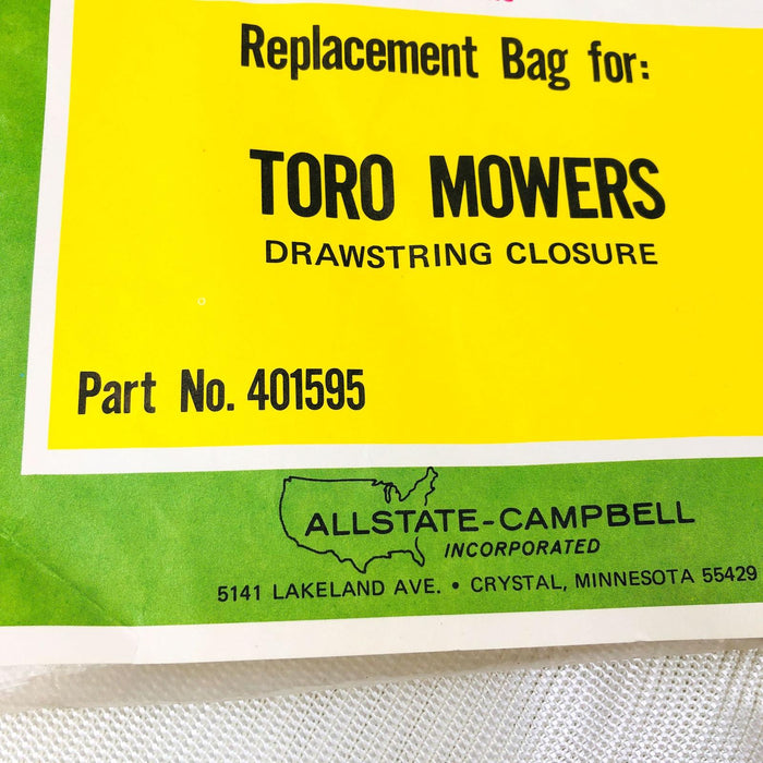 Campbell 401595 Grass Catcher Bag For Rotary Toro Mowers Drawstring New NOS