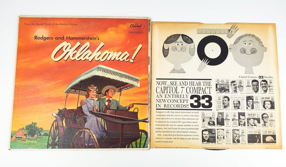 Rodgers & Hammerstein's Oklahoma Record 33 RPM LP WAO-595 Capitol Records 1