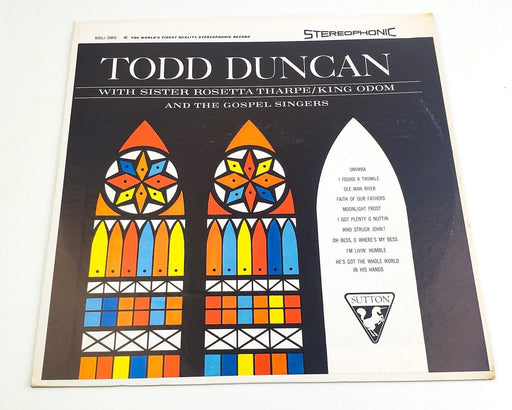 Todd Duncan And The Gospel Singers 33 RPM LP Record Sutton SSU 285 1