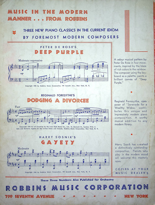 Vintage Sheet Music I've Got A Feelin' You're Foolin' Jack Benny Broadway 1936 2