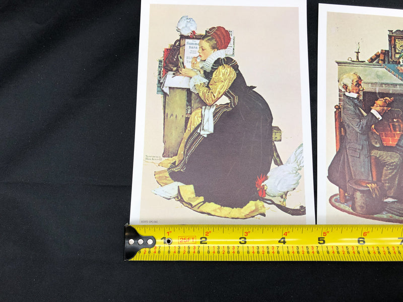 Norman Rockwell Lithograph Prints Summer Stock Tea for Two 5x7 Original Envelope
