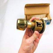 Yale Communicating Passage Door Knob 5328 Brandywine US03 Bright Brass No Strike 5