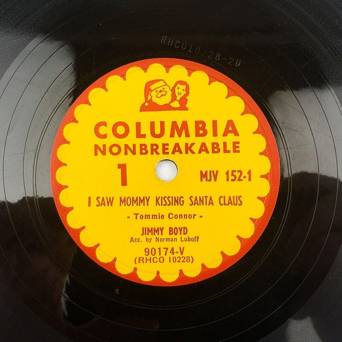 Jimmy Boyd I Saw Mommy Kissing Santa Claus 78 RPM Single Record Columbia 1952 1