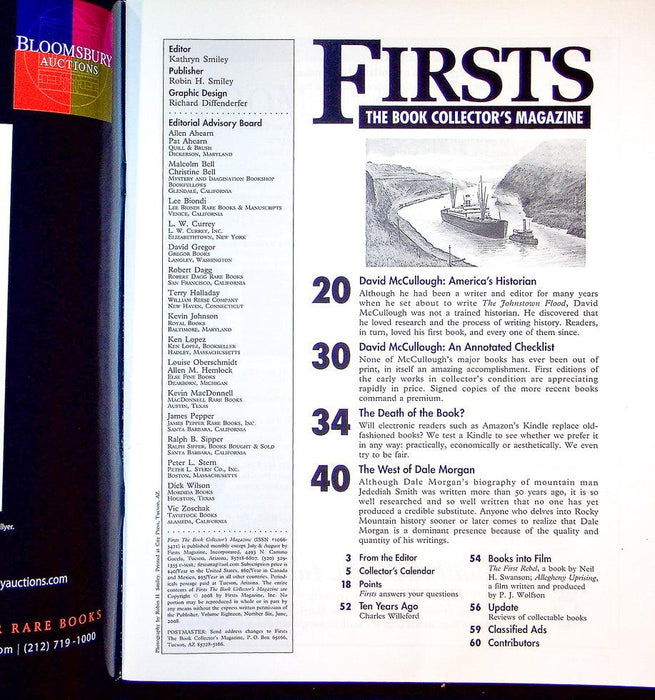 Firsts Magazine June 2008 Vol 18 No 6 David McCullough & Dale Morgan 2