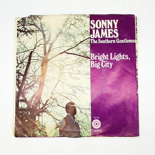 Sonny James Bright Lights, Big City 45 RPM Single Record Capitol Records 1971 1