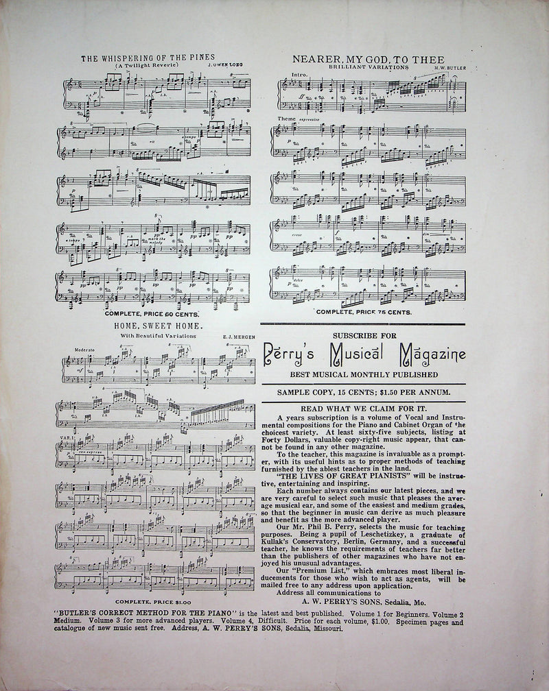 The Whippoor-Wills Song Fatasie Vintage Sheet Music Ruby J Stansberry 1908 Piano 5