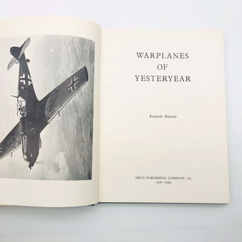 War Planes Of Yesteryear Hardcover Kenneth Munson 1966 WW1 WW2 Fighter Planes 8