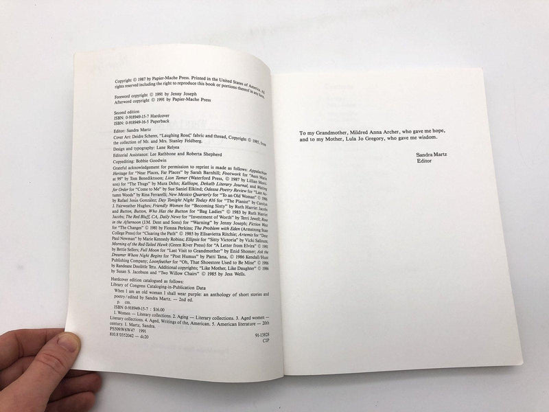 When I Am An Old Woman I Shall Wear Purple Sandra Martz 1991 Papier Mache Press 7