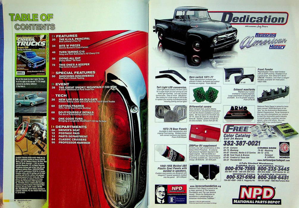 Classic Trucks Magazine May 2011 Vol 20 No 5 Chevy Super C10 Rotary Gate Latch