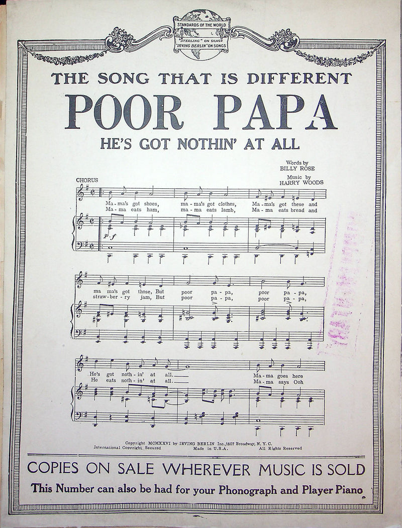 Sheet Music Oh Boy How It Was Raining Harry De Costa Abner Silver 1926 Love Song 3