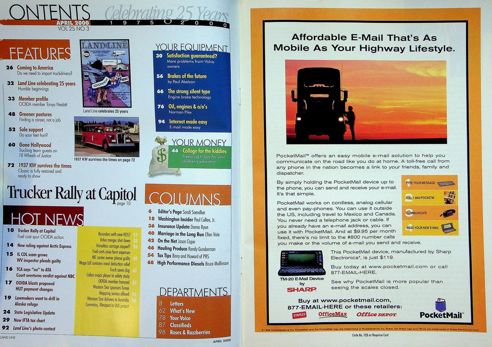 Land Line Magazine April 2000 Vol 25 # 3 Rally at Capitol