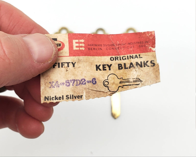 5x Corbin X4-57D2-6 Key Blanks Nickel Silver 6 Pin NOS 4