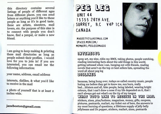 Mail Directory Issue 1 Directory of Artist, Zinesters & Mail Lovers 2