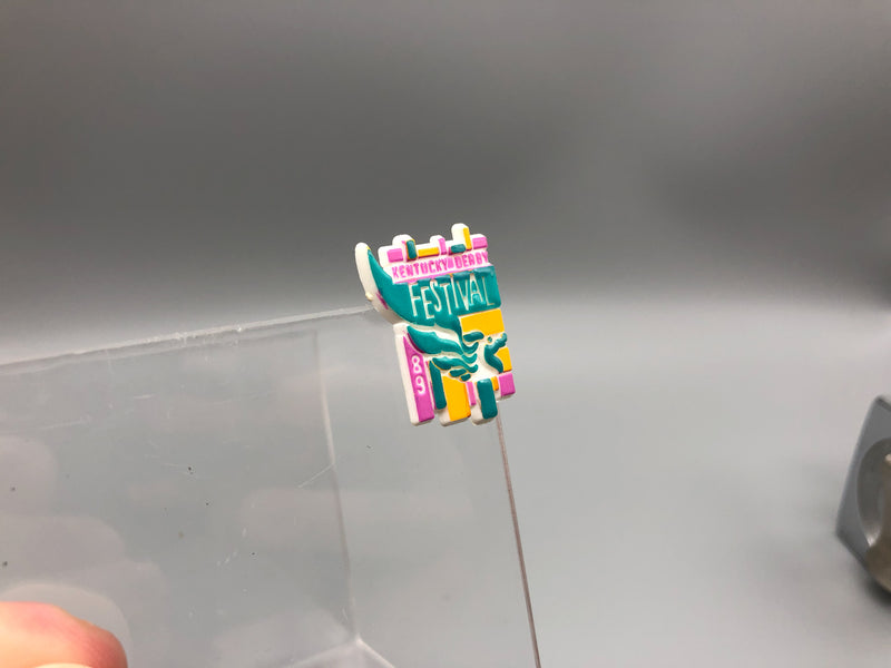 Vintage Kentucky Derby Festival Lapel Pin 1989 Louisville Horse Racing Wings