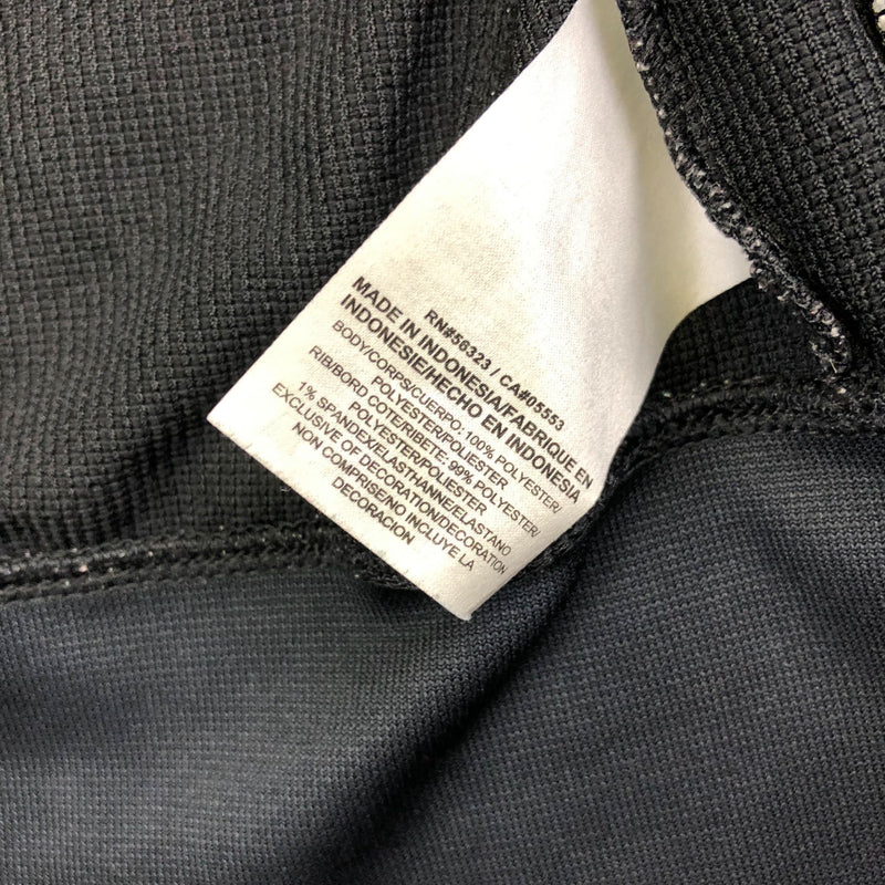 Nike Track Jacket Dri Fit Kids Small Black Full Zipper 56323 Polyester Vintage