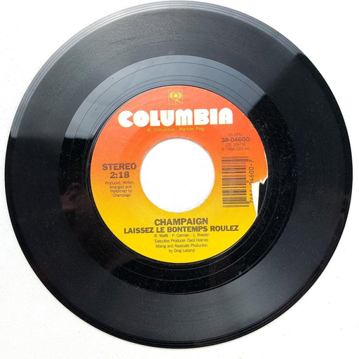 Champaign 45 RPM 7" Record Off and On Love / Laissez Le Bontemps Roulez 2