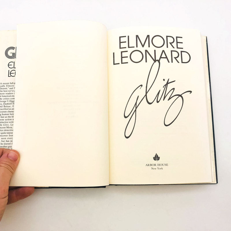 Glitz Hardcover Elmore Leonard 1985 Police Revenge Murder Thriller 1st Edition 8