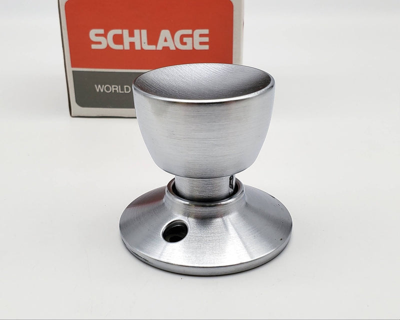 Schlage Door Knob Satin Chrome 626 Bell F170N Decor No Turn NOS 3