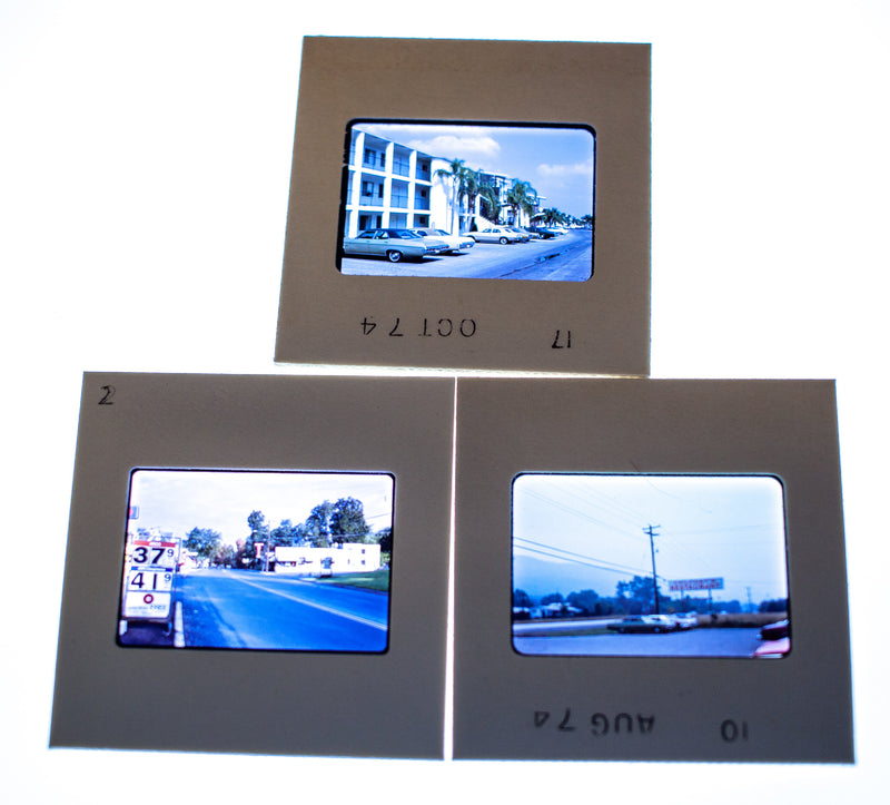 Vintage 35mm Photo Transparency Slides - Road Trip 1974 | Lot of 3