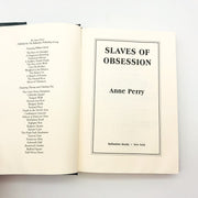 Slaves Of Obsession HC Anne Perry 2000 William Monk Investigator 1st Edition 7