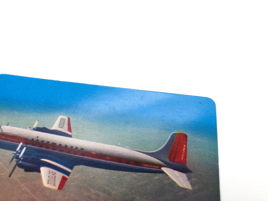 1950s 3 Minute Oats Airplane Douglas DC-6A Liftmaster Aviation Color Photo Card 8