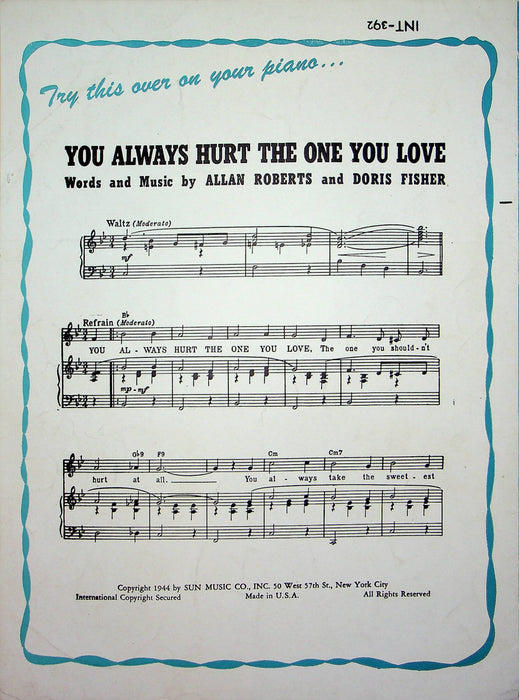 Into Each Life Some Rain Must Fall Sheet Music Allan Roberts Doris Fisher 1944 4