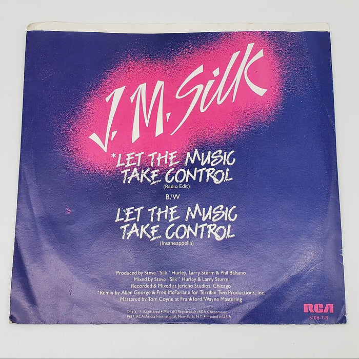 J.M. Silk Let The Music Take Control Single Record RCA 1987 5108-7-R 2