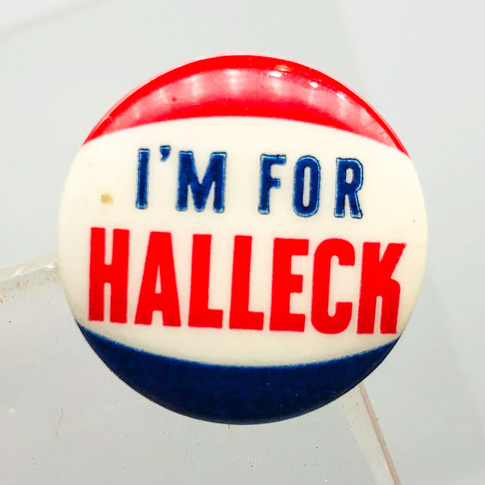 I'm For Halleck Button Pin .75" Indiana Politician Campaign Republican Charles 5