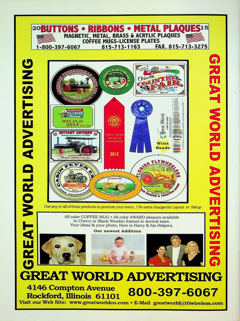 Farm Collector Magazine February 2016 Vol 18 # 7 2-Ton Holt Cat, Show Season