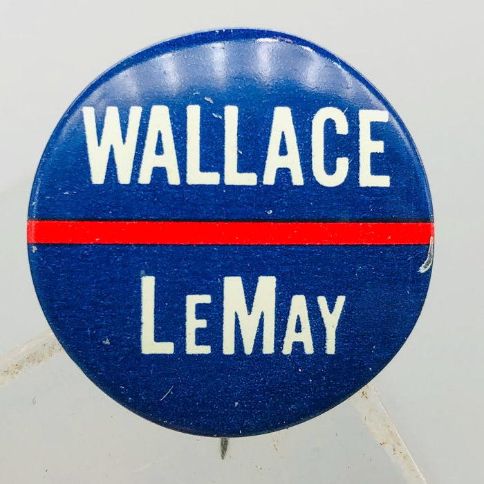 George Wallace Curtis LeMay Button Pin .875" Presidential Campaign Vintage 6