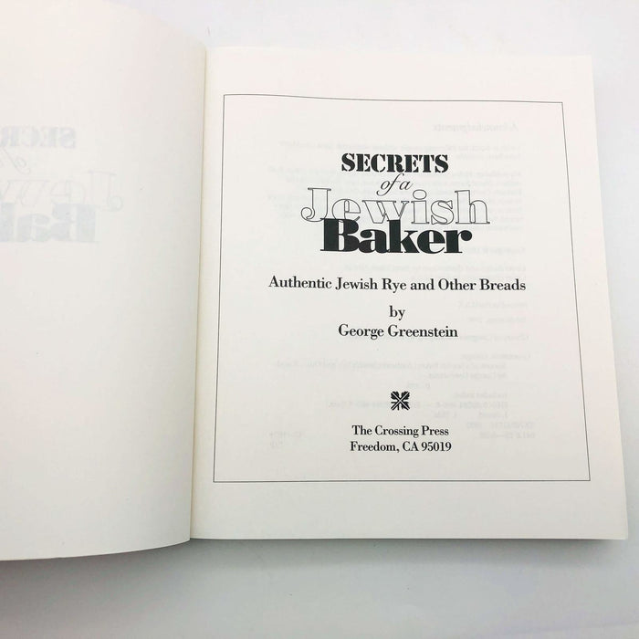 Secrets Of A Jewish Baker George Greenstein Paperback 1996 Authentic Rye Bread 7