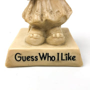 R & W Berries Figurine Little Girl in Dress Guess Who I Like Statue 3