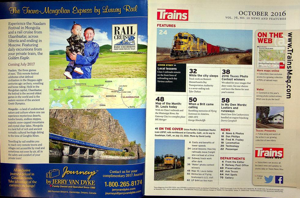 Trains Railroading Magazine October 2016 Vol 76 No 10 Local Lessons