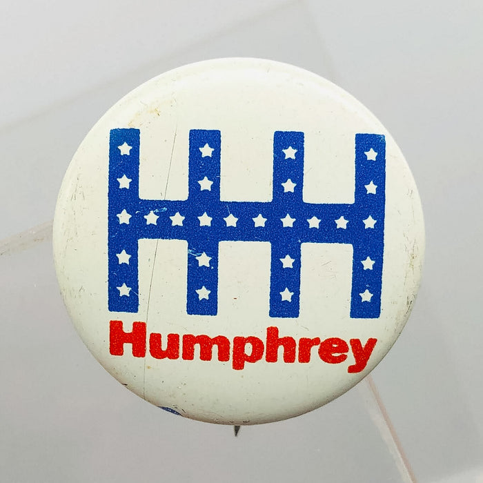 Hubert Horatio Humphrey HHH Stars Button Pin 1" Presidential Campaign Politics 6