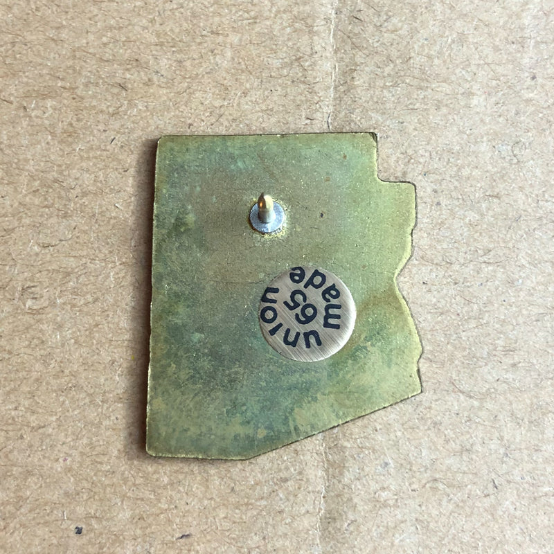 United Brotherhood of Carpenter's UBC Lapel Pin Local 857 Arizona State Outline 3