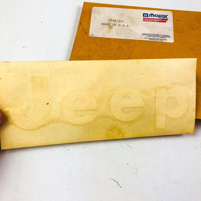 Mopar J5461681 Jeep Decal White for CJ Scrambler 81-86 OEM New Old Stock NOS