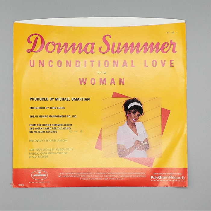 Donna Summer Unconditional Love Single Record Mercury 1983 814 088-7 2