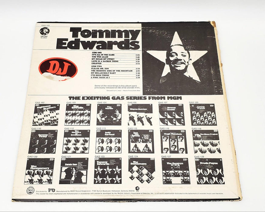 Tommy Edwards Golden Archive LP Record MGM Records 1970 GAS 123 2