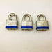 3ct Vintage No 1 Master Lock Padlock 1-1/4" Shackle New NOS Keyed Alike 2506 11