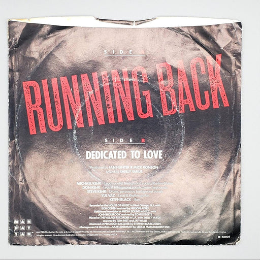 Urgent Running Back Single Record Manhattan Records 1985 B50005 2