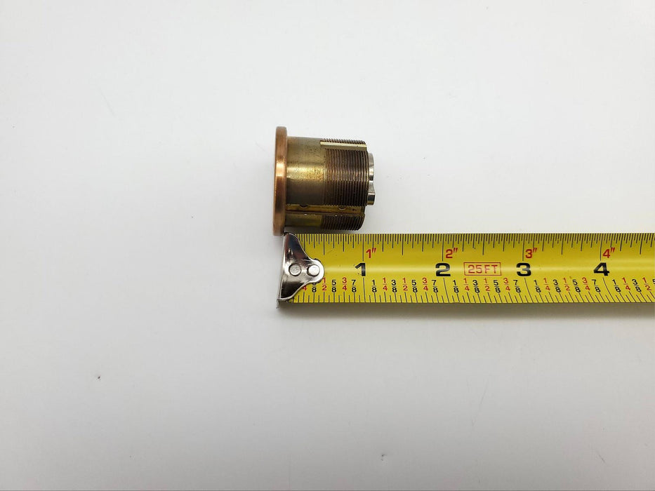 Schlage Mortise Lock Cylinder 1-1/8" Length 20-001 F Keyway Bronze 1/8" Collar