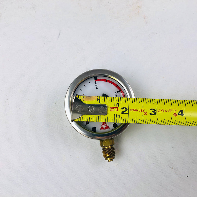 Liquid Pressure Gauge CJC 063 0-4 Bar Manometer 2" Face Denmark New Old Stock