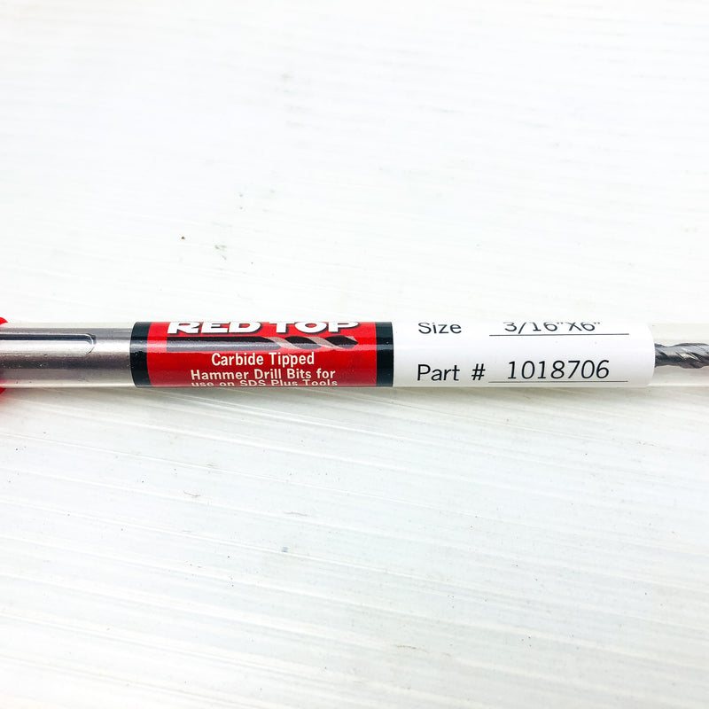 10-pk Rotary Hammer Drill Bits 3/16"x6" SDS Plus 3.5" LOC Carbide Tip Concrete