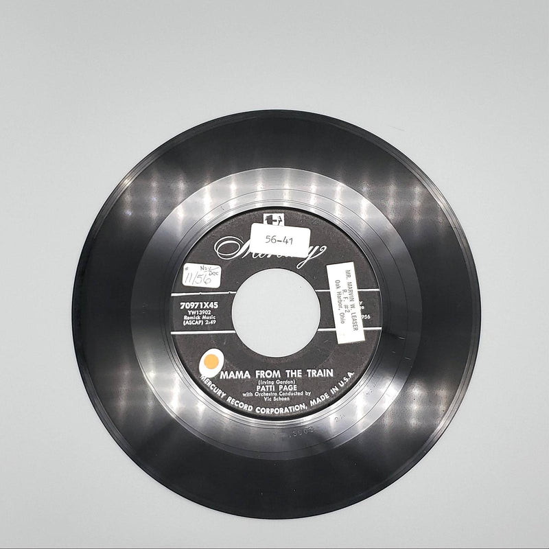 Patti Page Mama From The Train Every Time I Feel His Spirit Single Record 1956 1