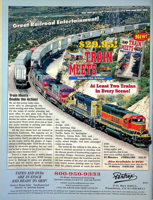 Trains Magazine February 2003 Vol 63 No 2 Fastest Freight In America