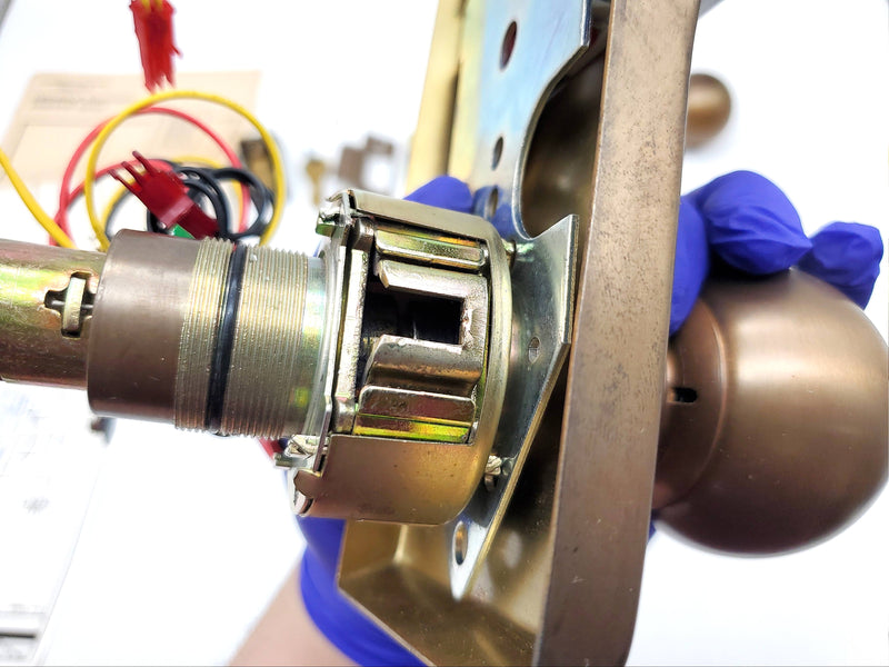 Yale Touch Code Door Knob Entry Lock 2150 Oil Bronze 2-3/4" BS Missings PCs