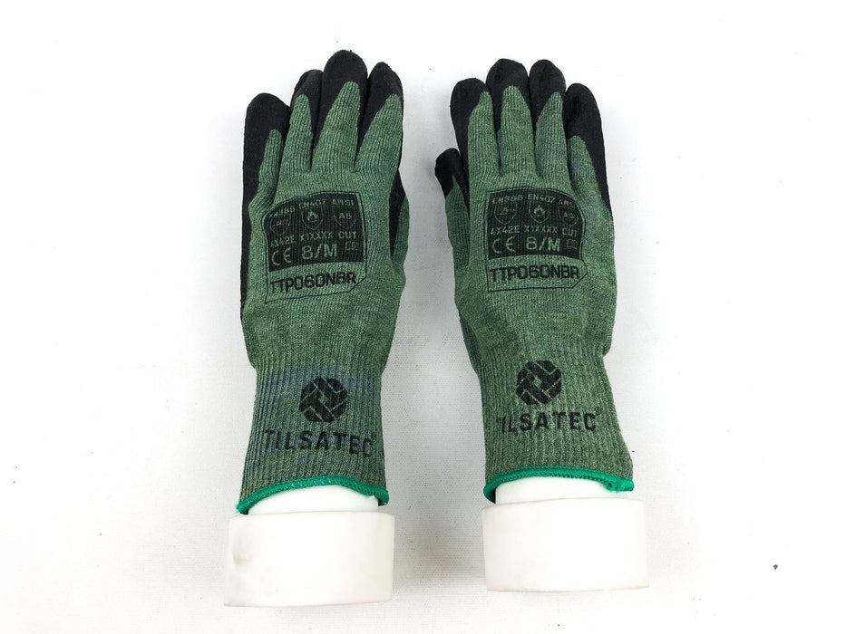 6 Pair Palm Coated Work Gloves Foam Nitrile Medium A5 Knit Tilsatec TTP060NBR 2