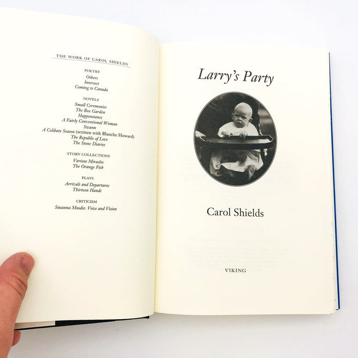 Larry's Party Hardcover Carol Shields 1997 Family Life End of Life Death Aging 7