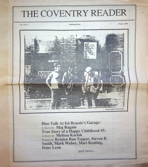 The Coventry Reader Newspaper Zine Winter 1988 Pros And Poetry Cleveland Ohio