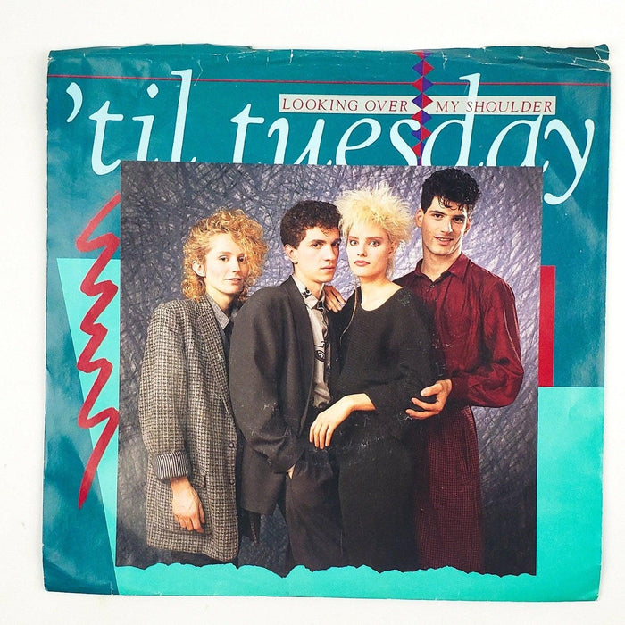 Til Tuesday Looking Over My Shoulder Record 45 RPM Single 34-04935 Epic 1985 1